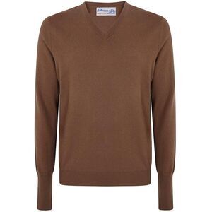 BALLANTYNE V-Neck Cashmere Sweater Men BROWN Sweaters & Cardigans